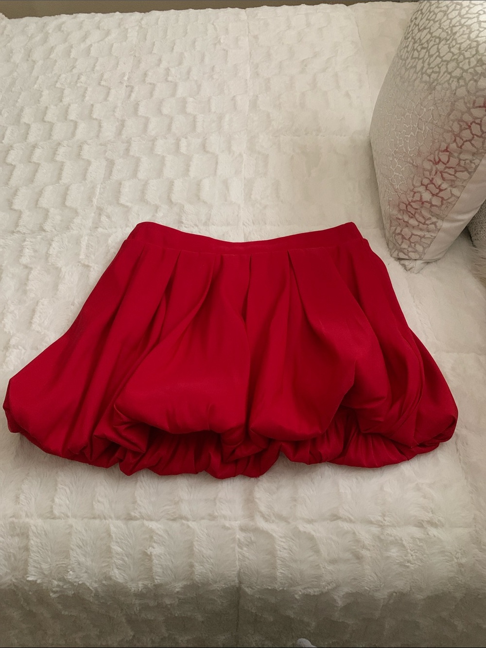 a new day Red Bubble Hem Mini Skirt - Picture 6 of 7